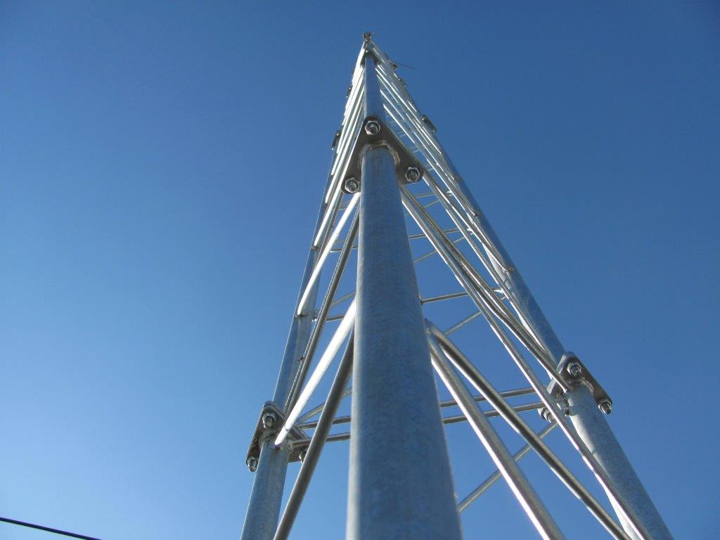 Farm WiFi network tower installation