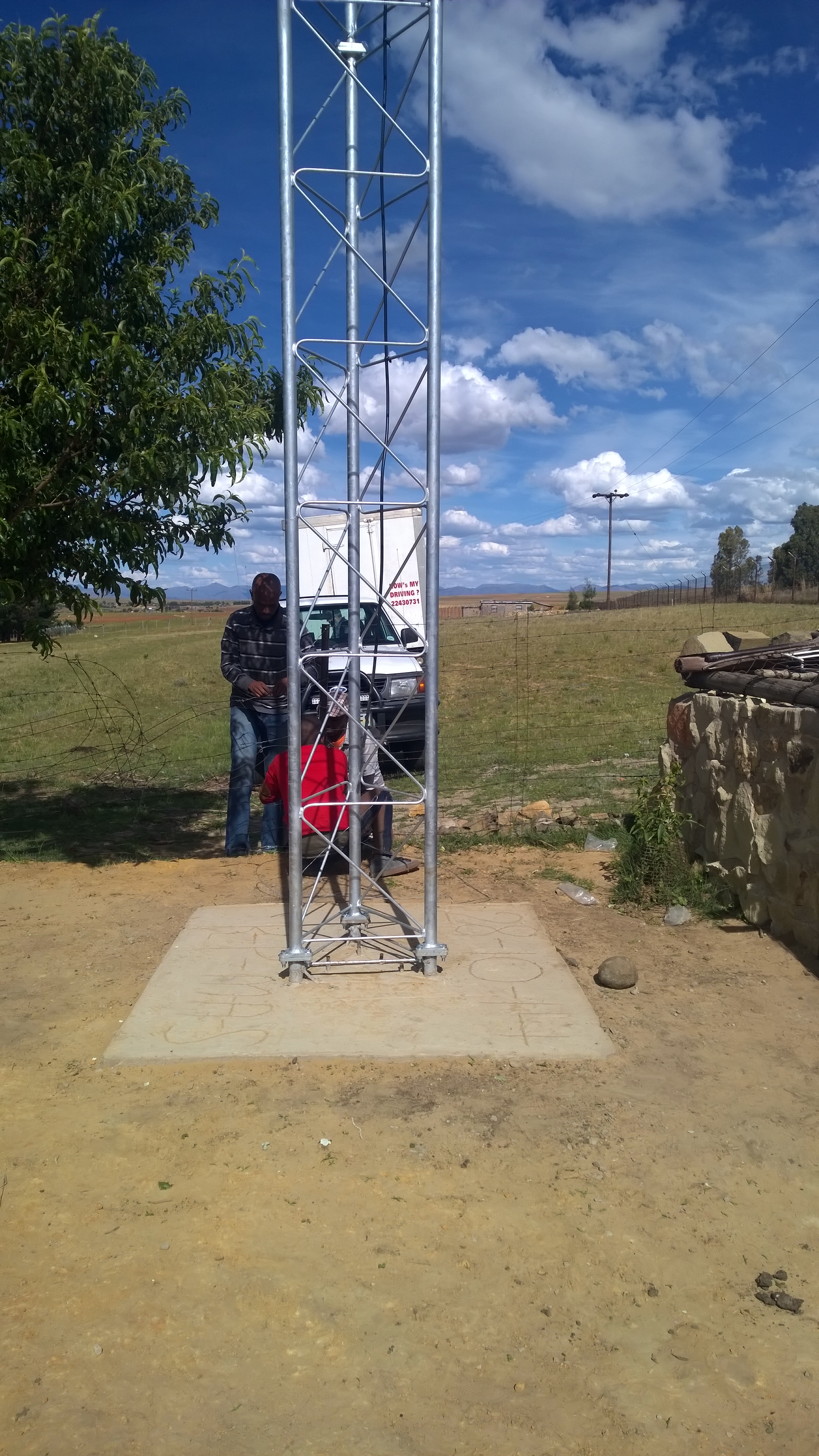 Game reserve and remote lodge communication tower