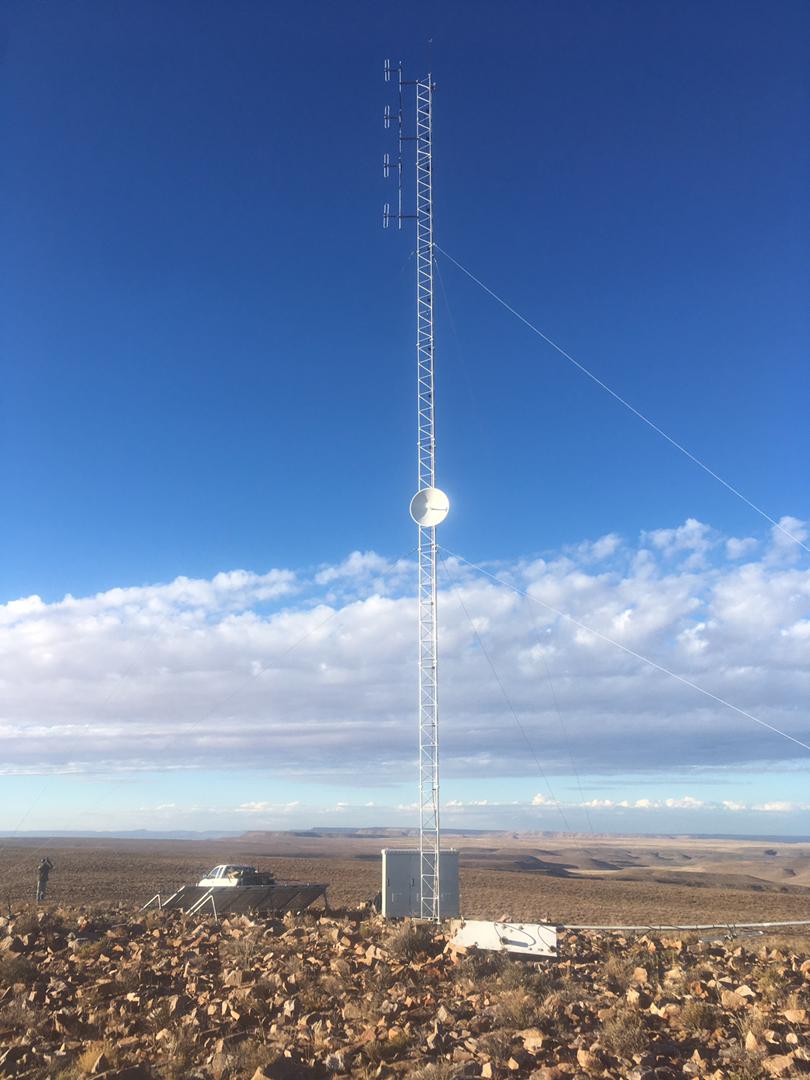 CCTV and wireless backhaul tower for security networks