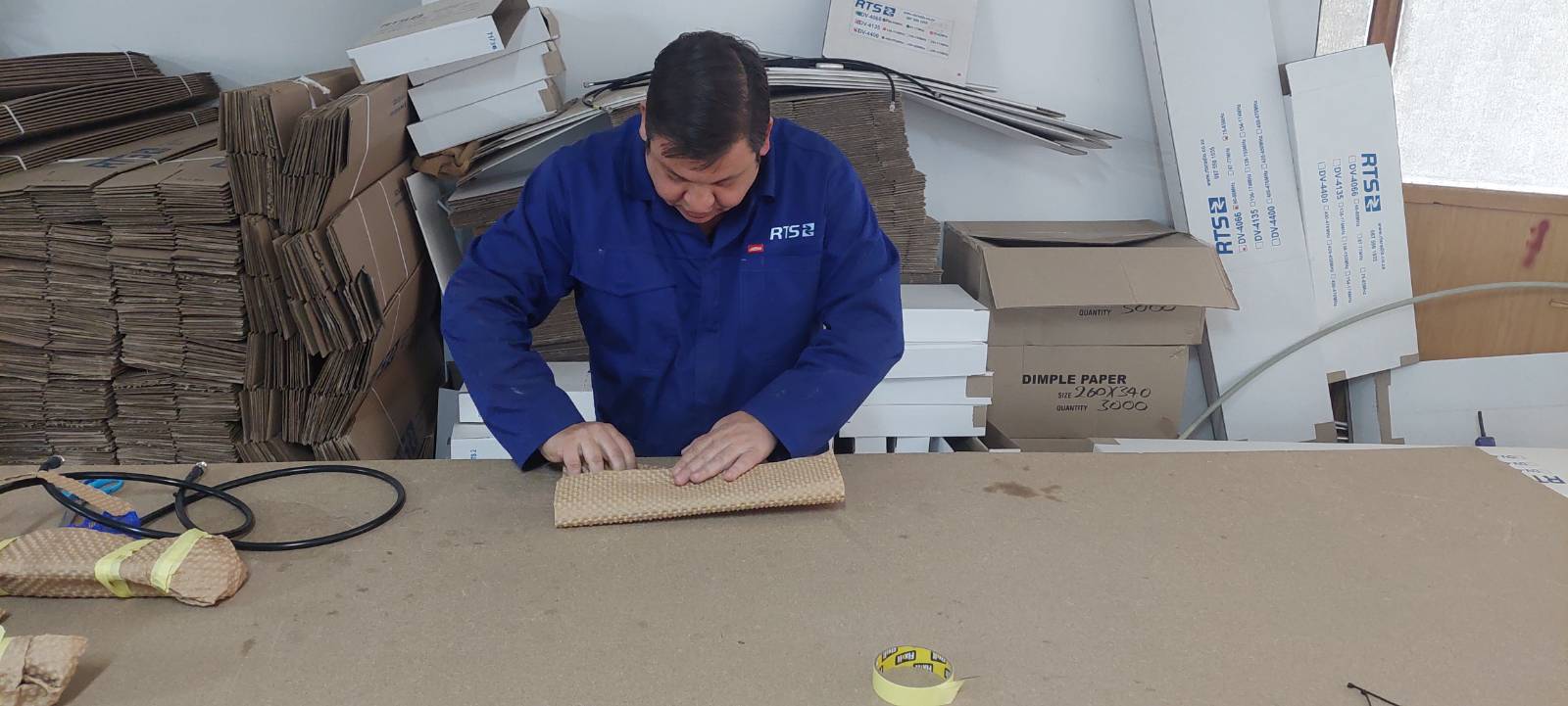 RTS antenna packaging quality control